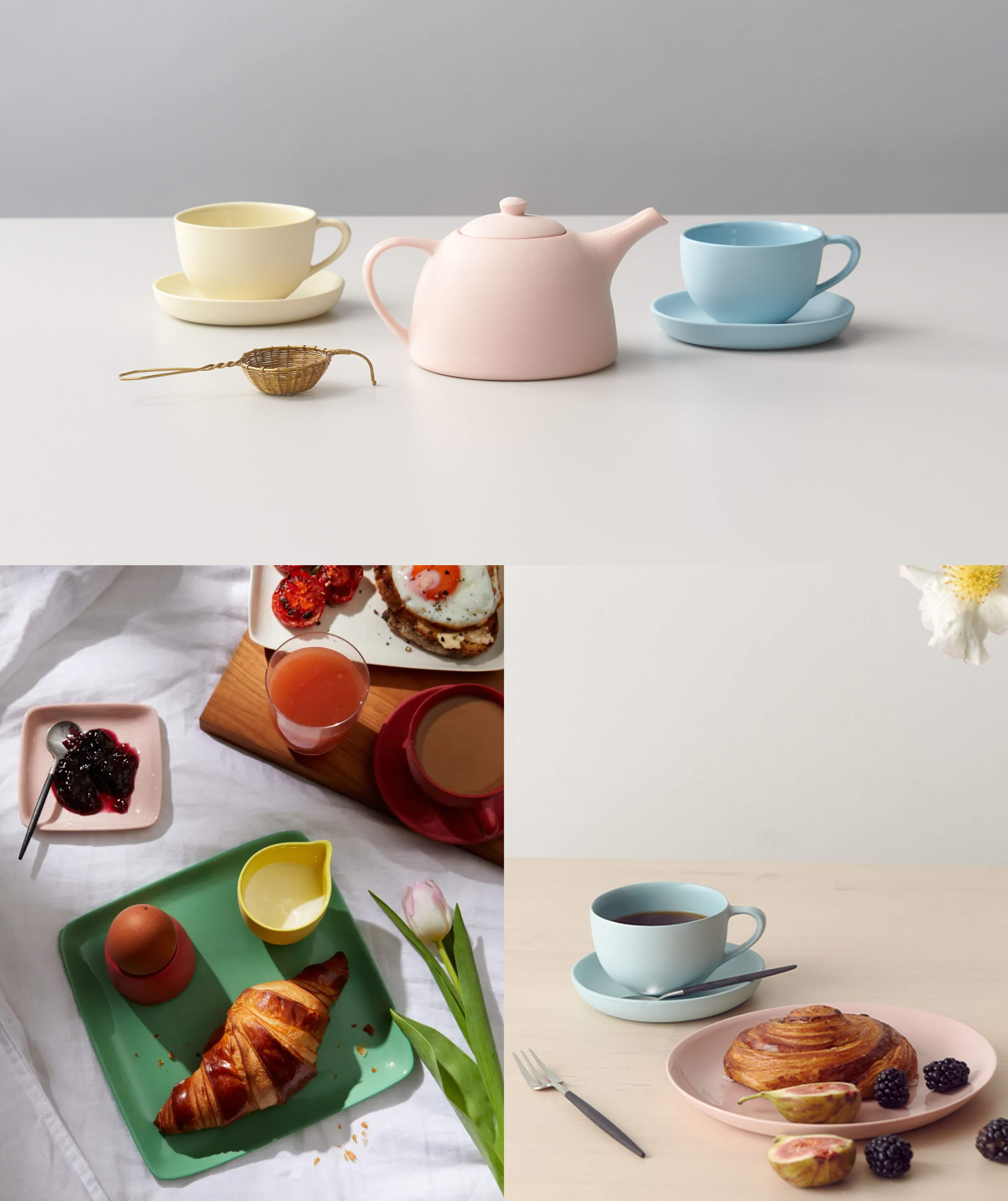 Round tea cup & saucer round